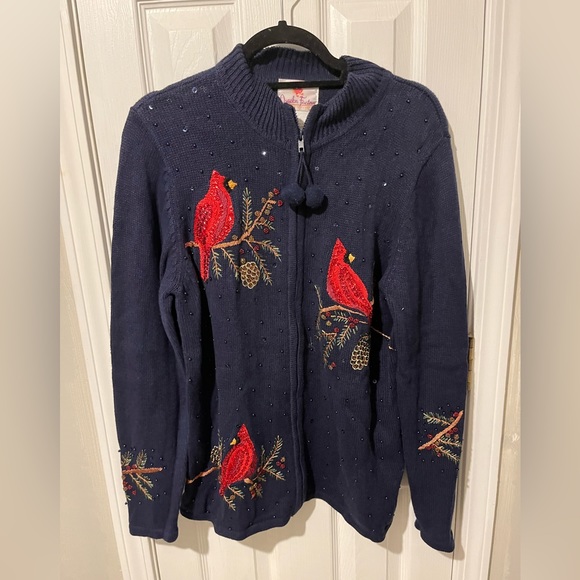 Quacker Factory Cardinal sweater, size large - Picture 1 of 7